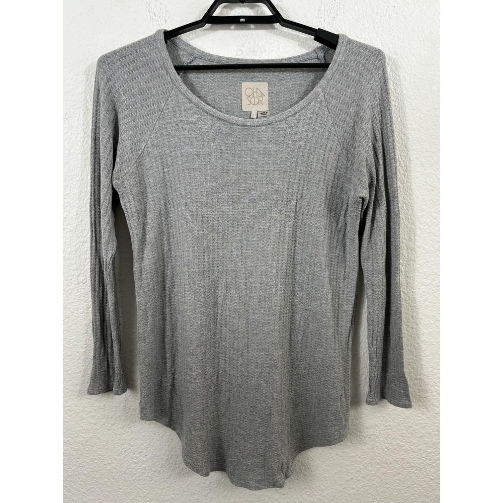 Chaser Sweater‎ Womens Large Waffle Knit Long Sleeve Pullover Lightweight Top